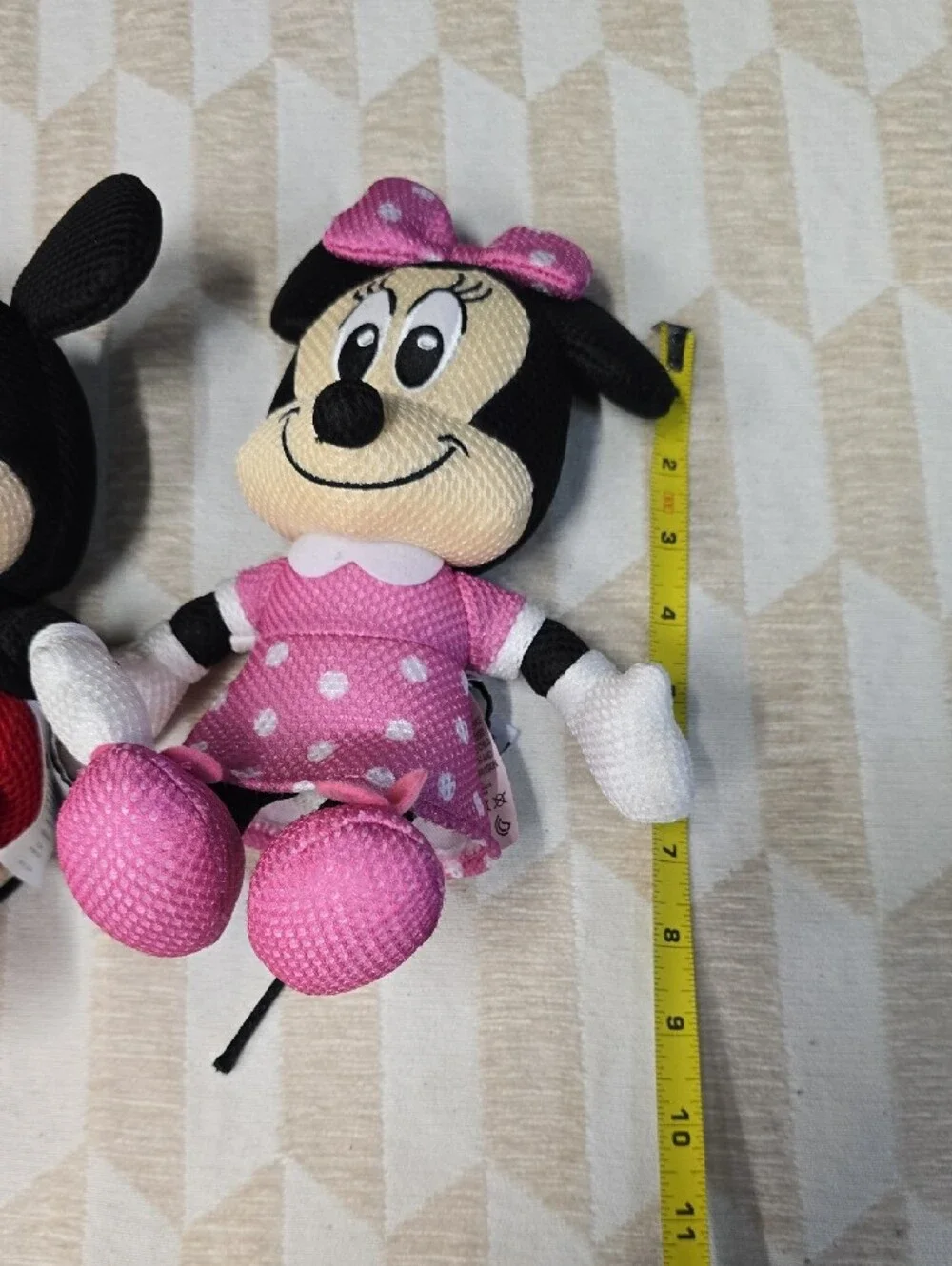 Disney Minnie & Mickey Plush Pair - Pink, Red, Yellow, Black